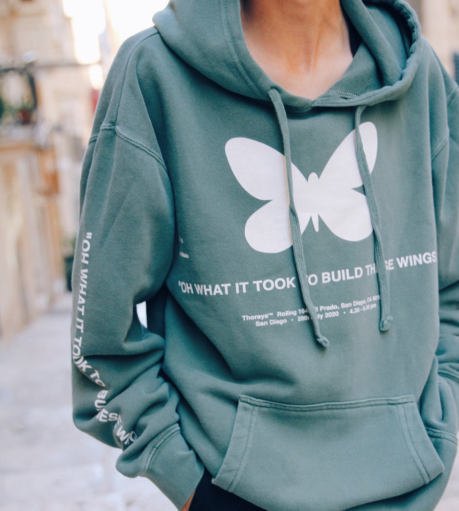 Oh What It Took To Make These Wings Butterfly hoodie by Thoraya Maronesy