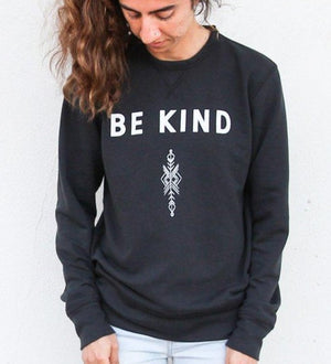 Be Kind Crewneck Sweatshirt by Thoraya Maronesy