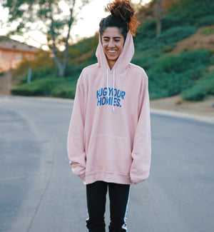 Hug Your Homies Peach Hoodie